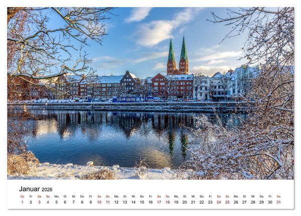 Produktbild: L&uuml;beck &ndash; Im Licht der Zeit (Wandkalender 2026 DIN A4 quer), CALVENDO Monatskalender