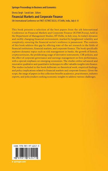 Produktbild: Financial Markets and Corporate Finance