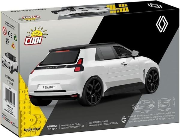 Produktbild: COBI 24675 - Renault 5 E-TECH, wei&szlig;, Bausatz 1:35, 78 Klemmbausteine