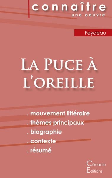 Produktbild: Fiche de lecture La Puce &agrave; l'oreille (Analyse litt&eacute;raire de r&eacute;f&eacute;rence et r&eacute;sum&eacute; complet)