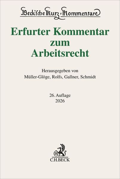 Produktbild: Erfurter Kommentar zum Arbeitsrecht