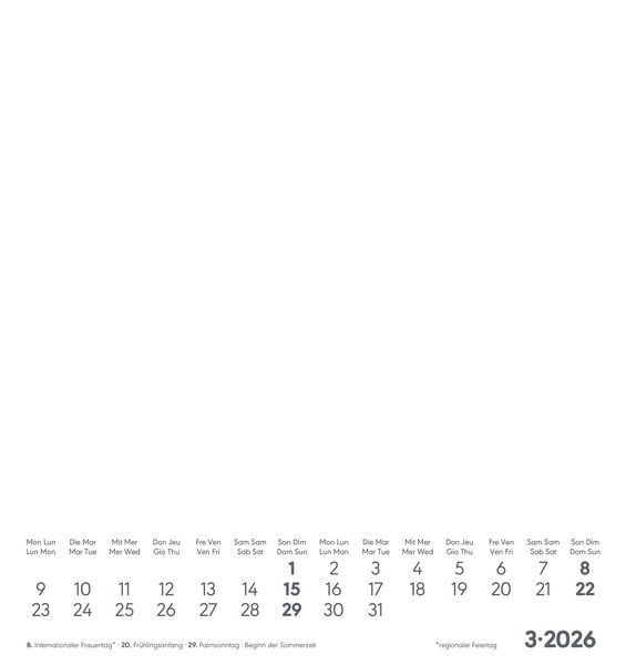 Produktbild: Kreativ-Kalender weiß 2026 - 16x17 cm - Foto, Malen, Basteln - datiert - Kreativkalender - Foto-Kalender - Alpha Edition