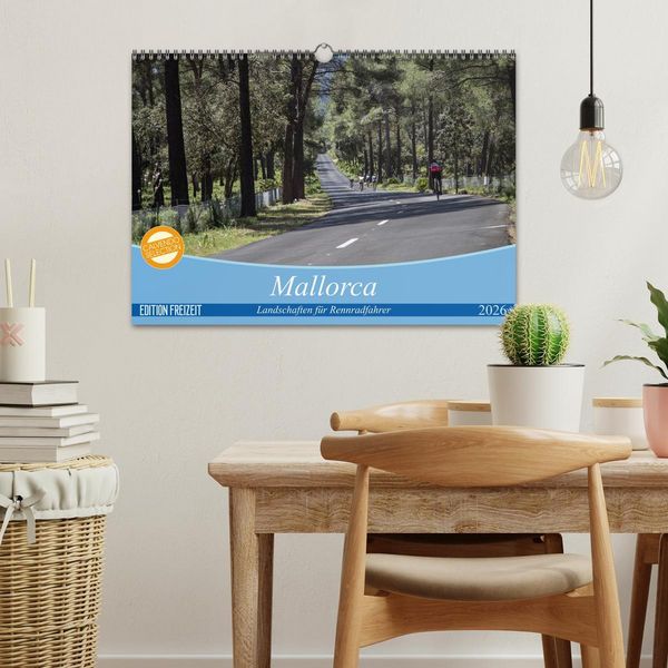 Produktbild: Mallorca: Die sch&ouml;nsten Landschaften f&uuml;r Rennradfahrer (Wandkalender 2026 DIN A3 quer), CALVENDO Monatskalender