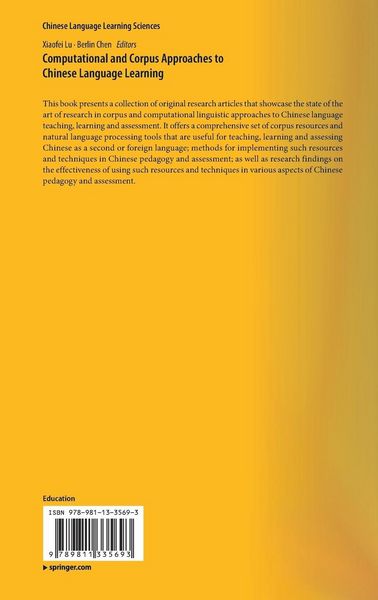Produktbild: Computational and Corpus Approaches to Chinese Language Learning