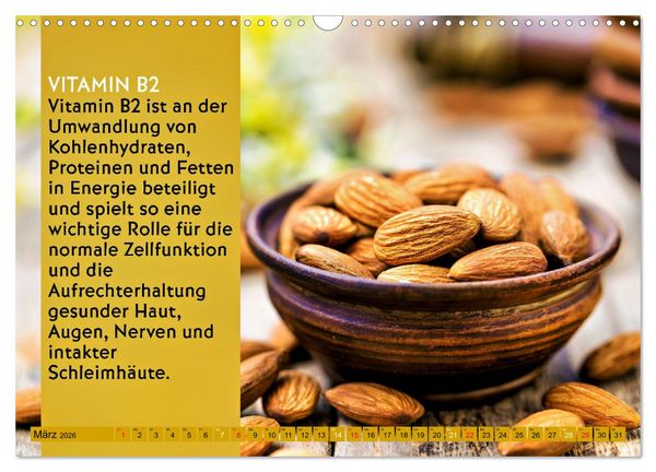 Produktbild: VITAMINE - Gesundheit aus der Natur (Wandkalender 2026 DIN A3 quer), CALVENDO Monatskalender