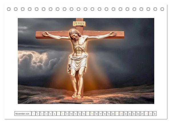 Produktbild: Durch das Jahr mit Jesus (Tischkalender 2026 DIN A5 quer), CALVENDO Monatskalender