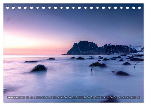 Produktbild: Lofoten - From Dusk Till Dawn (Tischkalender 2026 DIN A5 quer), CALVENDO Monatskalender