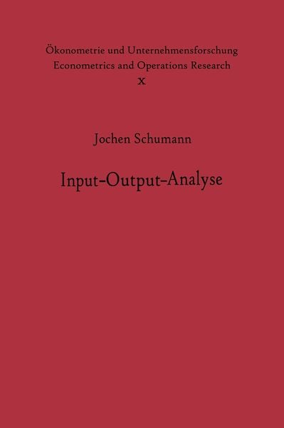 Produktbild: Input-Output-Analyse