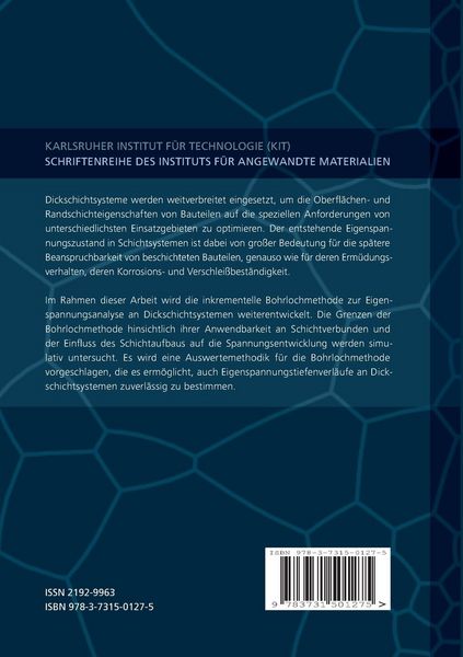 Produktbild: Eigenspannungsanalyse an Schichtverbunden mittels inkrementeller Bohrlochmethode