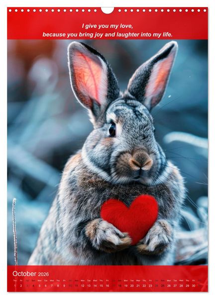 Produktbild: I'll give you my love (Wall Calendar 2026 DIN A3 portrait), CALVENDO 12 Month Wall Calendar