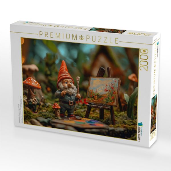 Produktbild: CALVENDO Puzzle Der K&uuml;nstler-Gartenzwerg am Werk | 2000 Teile Lege-Gr&ouml;&szlig;e 90x67cm Foto-Puzzle f&uuml;r gl&uuml;ckliche Stunden