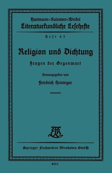 Produktbild: Religion und Dichtung