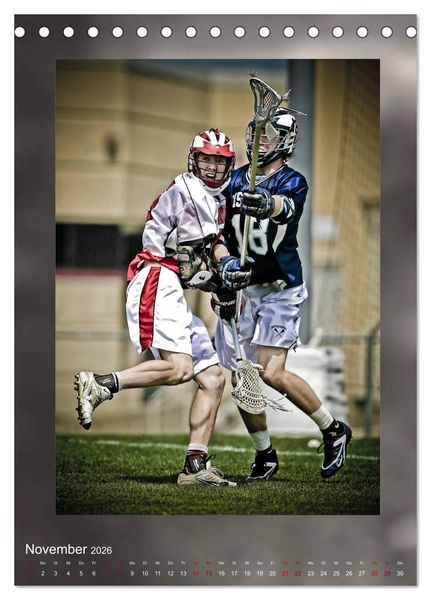 Produktbild: Teamsport - LACROSSE (Tischkalender 2026 DIN A5 hoch), CALVENDO Monatskalender