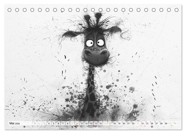 Produktbild: Tierisches Tohuwabohu (Tischkalender 2026 DIN A5 quer), CALVENDO Monatskalender