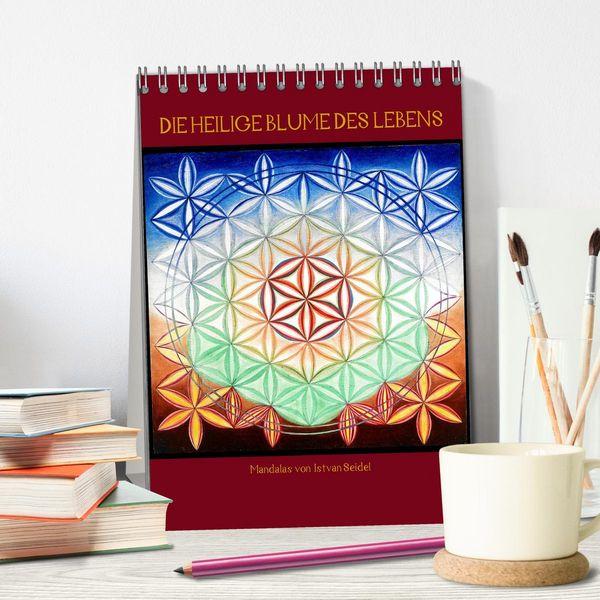 Produktbild: Die heilige Blume des Lebens - Mandalas von Istvan Seidel (Tischkalender 2026 DIN A5 hoch), CALVENDO Monatskalender