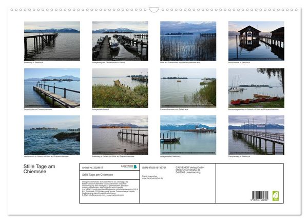 Produktbild: Stille Tage am Chiemsee (Wandkalender 2026 DIN A2 quer), CALVENDO Monatskalender