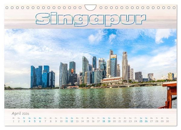 Produktbild: Singapur als Panorama (Wandkalender 2026 DIN A4 quer), CALVENDO Monatskalender