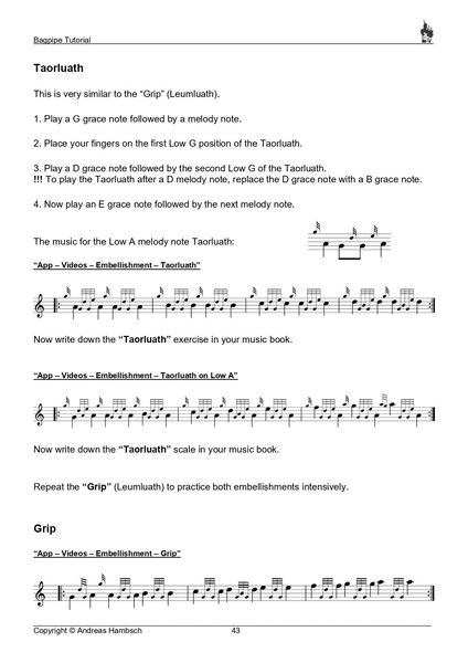 Produktbild: Bagpipe Tutorial incl. app cooperation