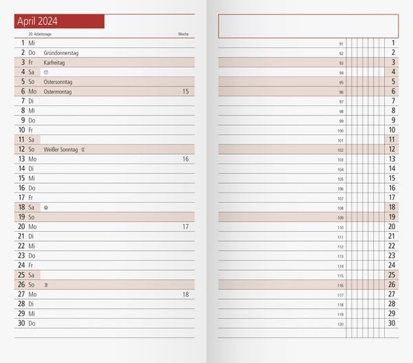 Produktbild: PlankalenderTM11Ersatzkalender1M/2S