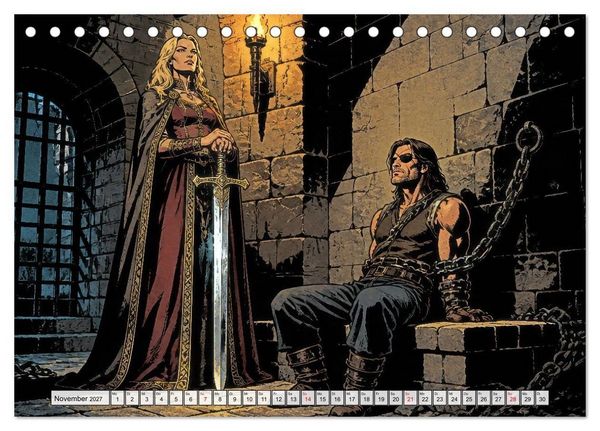 Produktbild: Die Nibelungen: Glanz und Verderben (Tischkalender 2027 DIN A5 quer), CALVENDO Monatskalender