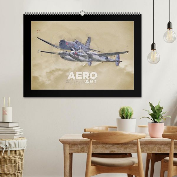 Produktbild: Aero Action Art - Luftfahrt Kunst (Wandkalender 2026 DIN A2 quer), CALVENDO Monatskalender