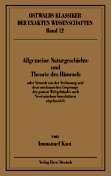 Produktbild: Allgemeine Naturgeschichte und Theorie des Himmels (Kant)