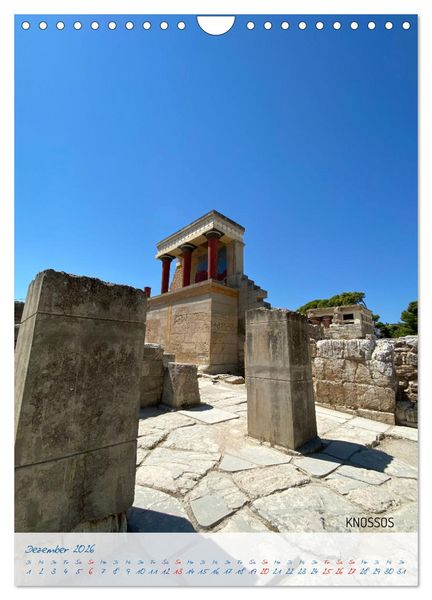 Produktbild: KRETA SONNENINSEL DER G&Ouml;TTER (Wandkalender 2026 DIN A4 hoch), CALVENDO Monatskalender