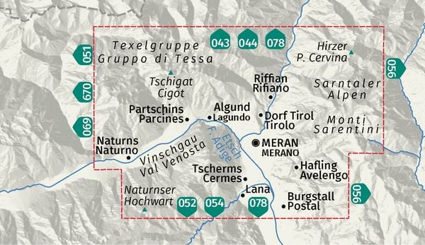 Produktbild: KOMPASS Wanderkarte 053 Meran / Merano 1:25.000