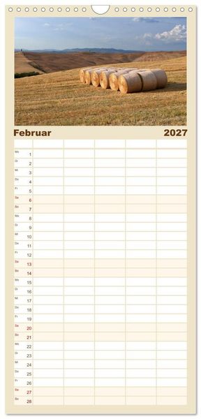 Produktbild: Familienplaner 2027 - Crete Senesi - Highlights einer einzigartigen Region mit 5 Spalten (Wandkalender, 21 x 45 cm) CALVENDO