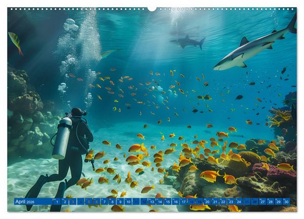 Produktbild: Erlebe mit mir verzaubernde Unterwasserwelten Tauchen (Wandkalender 2026 DIN A2 quer), CALVENDO Monatskalender