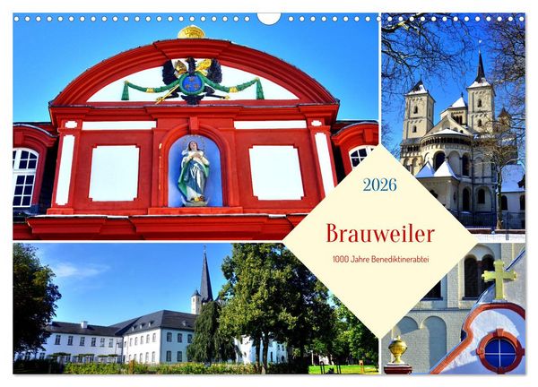 Brauweiler - 1000 Jahre Benediktinerabtei (Wandkalender 2026 DIN A3 quer), CALVENDO Monatskalender