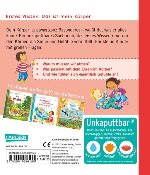 Produktbild: Unkaputtbar: Erstes Wissen: Das ist mein K&ouml;rper