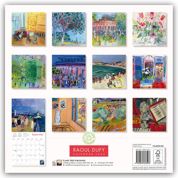 Produktbild: Raoul Dufy 2026 – Original Flame Tree Publishing-Kalender [Kalender]