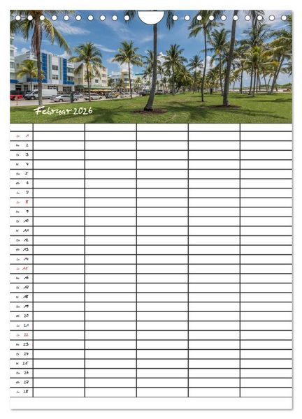 Produktbild: Idyllisches Florida / Familienplaner (Wandkalender 2026 DIN A4 hoch), CALVENDO Monatskalender
