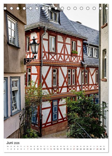 Marburg - Die Perle an der Lahn (Tischkalender 2026 DIN A5 hoch), CALVENDO Monatskalender