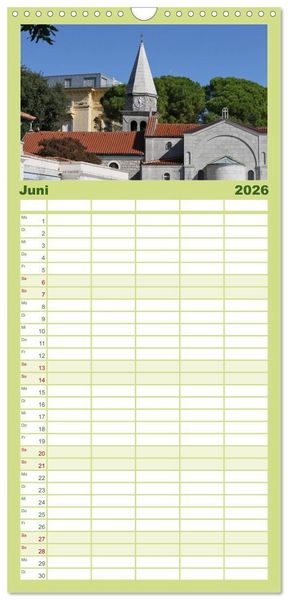 Produktbild: Familienplaner 2026 - Zauberhaftes Opatija mit 5 Spalten (Wandkalender, 21 x 45 cm) CALVENDO
