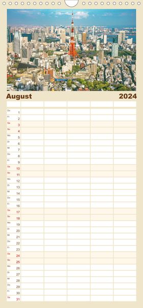 Produktbild: Familienplaner Tokio entdecken (Wandkalender 2023 , 21 cm x 45 cm, hoch)