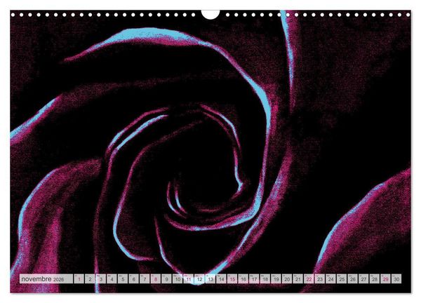 Produktbild: Roses peintes (Calendrier mural 2026 DIN A3 vertical), CALVENDO calendrier mensuel