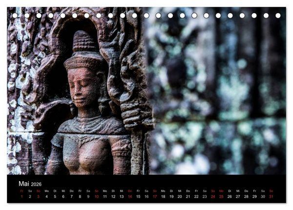 Produktbild: Tempel rund um Angkor Wat (Tischkalender 2026 DIN A5 quer), CALVENDO Monatskalender
