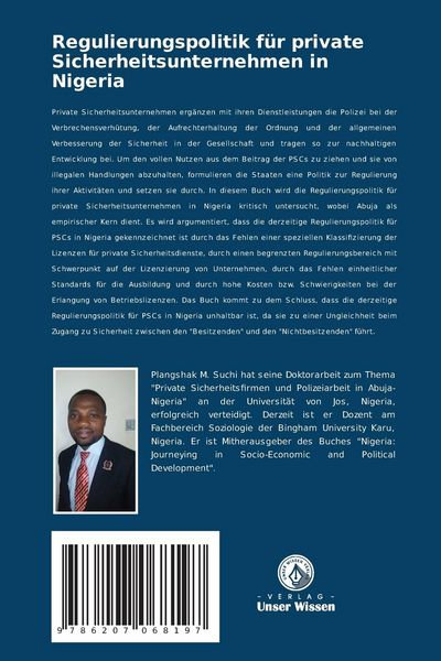 Produktbild: Regulierungspolitik f&uuml;r private Sicherheitsunternehmen in Nigeria