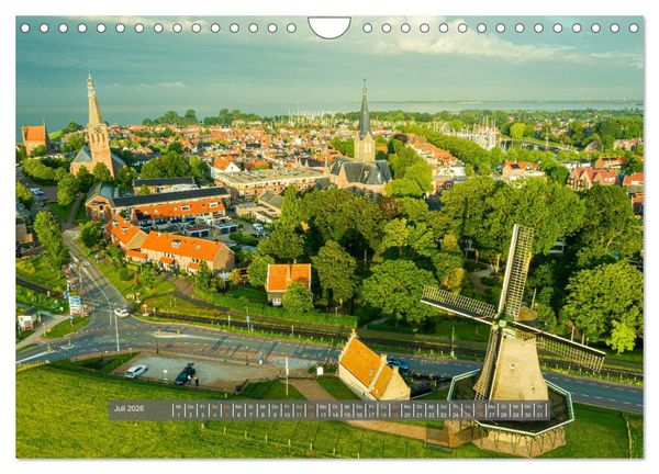 Produktbild: Nordholland von oben (Wandkalender 2026 DIN A4 quer), CALVENDO Monatskalender