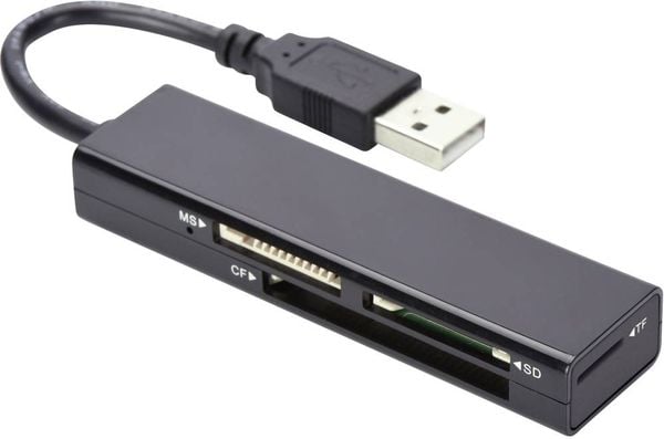 Ednet Externer Speicherkartenleser USB 2.0 Schwarz