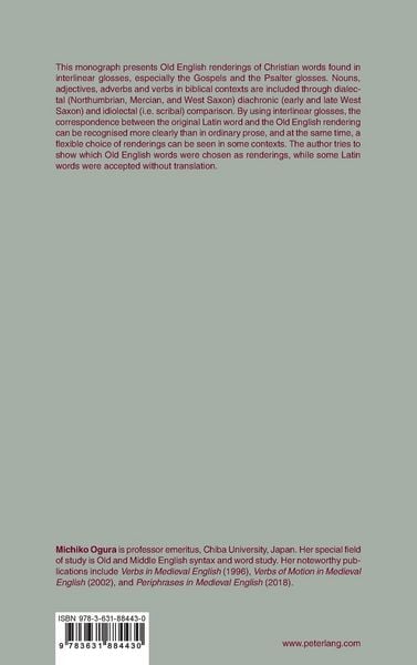 Produktbild: Christian and Related Terms Used in Interlinear Glosses in the Old English Period