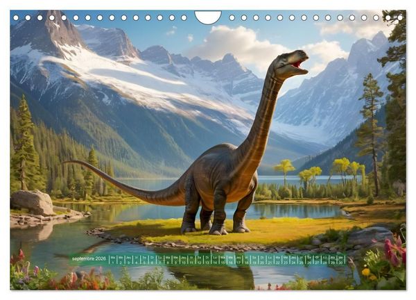 Produktbild: Un voyage vers le pass&eacute; - D&eacute;couverte de la faune (Calendrier mural 2026 DIN A4 vertical), CALVENDO calendrier mensuel