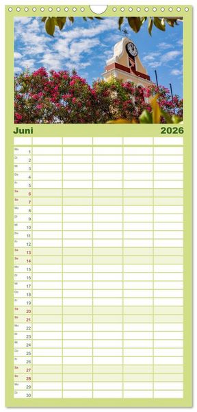 Produktbild: Familienplaner 2026 - Kefalonia Kleine Juwelen im Ionischen Meer mit 5 Spalten (Wandkalender, 21 x 45 cm) CALVENDO