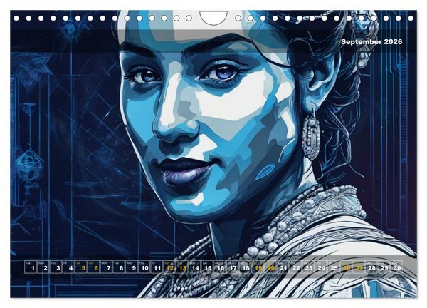 Produktbild: Yolanda's portraits, a graphic portfolio (Wall Calendar 2026 DIN A4 landscape), CALVENDO 12 Month Wall Calendar