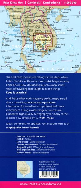 Produktbild: Reise Know-How Landkarte Kambodscha / Cambodia (1:500.000)