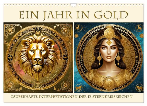 Produktbild: Ein Jahr in Gold (Wandkalender 2026 DIN A3 quer), CALVENDO Monatskalender
