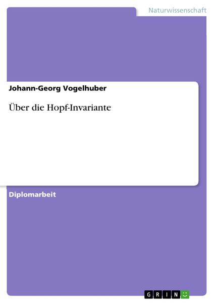 Produktbild: &Uuml;ber die Hopf-Invariante