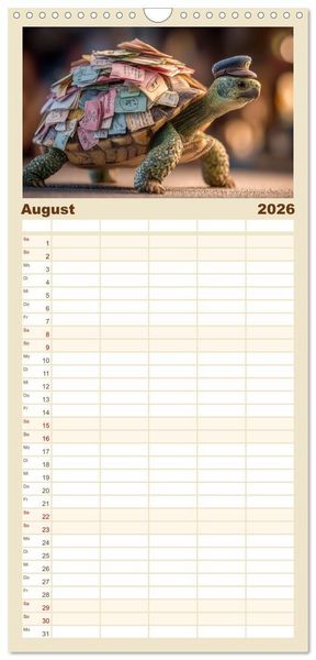 Produktbild: Familienplaner 2026 - Die Chaos GmbH - Tierisch faule Kollegen mit 5 Spalten (Wandkalender, 21 x 45 cm) CALVENDO